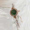 Hot-selling round watch bracelet sets, fashionable and trendy women's watches, diamond-encrusted wristwatches, quartz watches, direct sales from the manufacturer details Picture